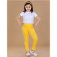 Urbane Girl's Cotton Lycra Solid Elasticated Leggings