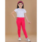 Urbane Girl's Cotton Lycra Solid Elasticated Leggings