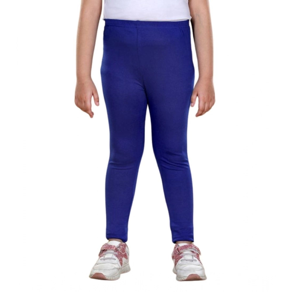 Urbane Girl's Cotton Lycra Solid Elasticated Leggings