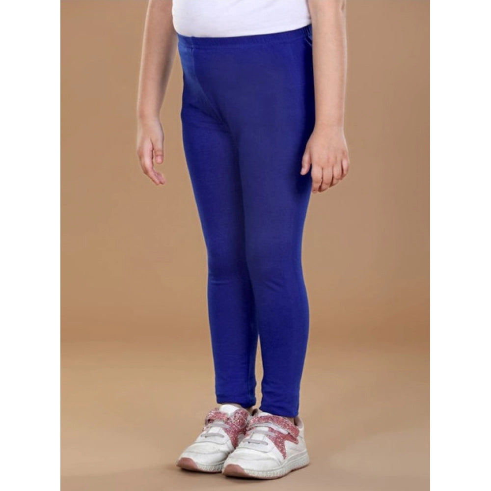Urbane Girl's Cotton Lycra Solid Elasticated Leggings