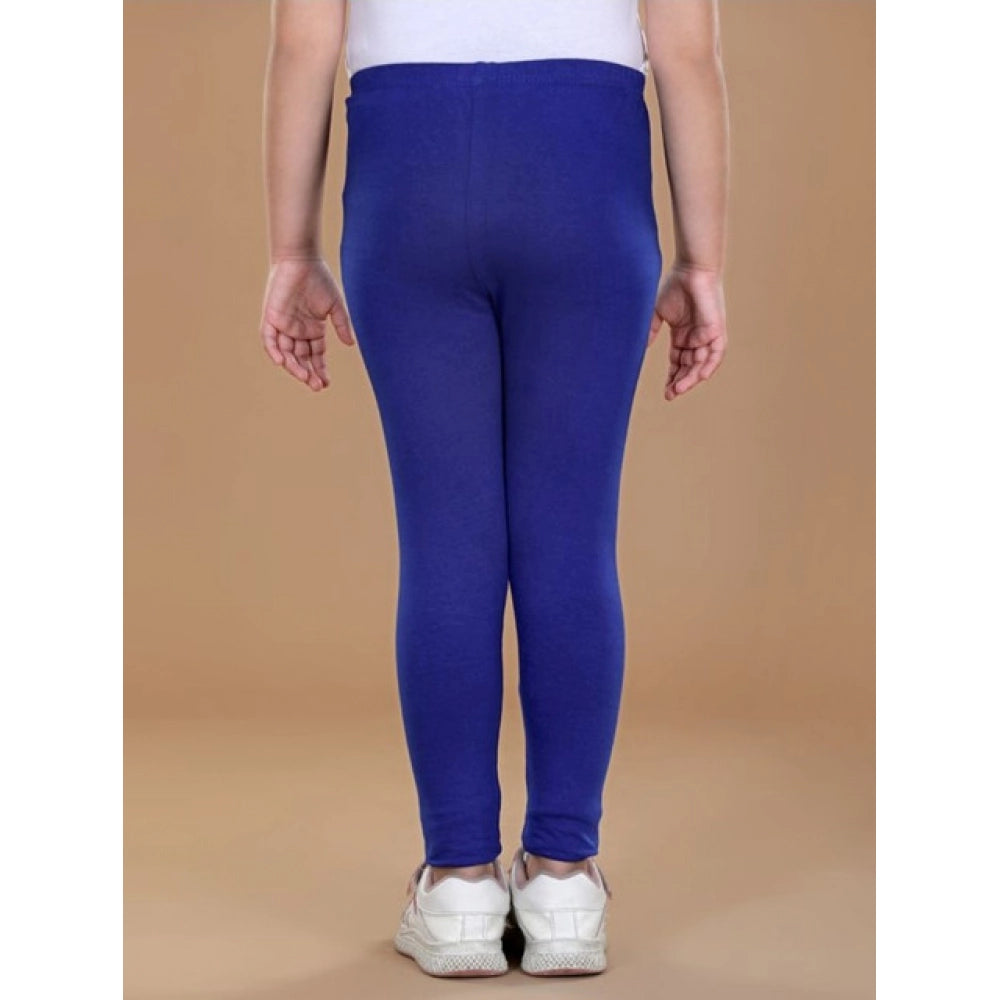 Urbane Girl's Cotton Lycra Solid Elasticated Leggings