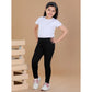Urbane Girl's Cotton Lycra Solid Elasticated Leggings