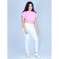 Fashionista Girl's Cotton Lycra Printed Elasticated Leggings