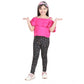 Exquisite Girl's Cotton Floral Elasticated Jegging and Top Set