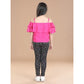 Exquisite Girl's Cotton Floral Elasticated Jegging and Top Set
