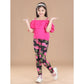 Exquisite Girl's Cotton Floral Elasticated Jegging and Top Set