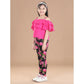 Exquisite Girl's Cotton Floral Elasticated Jegging and Top Set