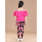 Exquisite Girl's Cotton Floral Elasticated Jegging and Top Set