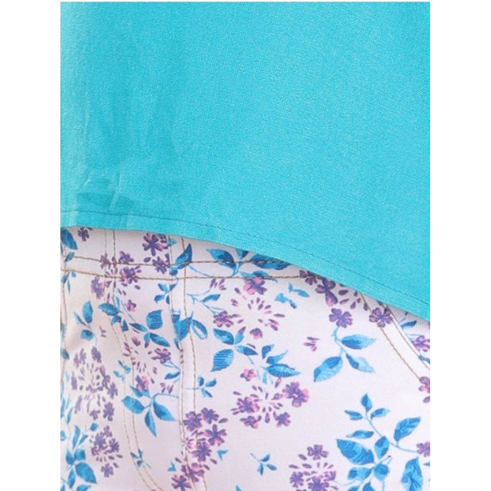 Exquisite Girl's Cotton Floral Elasticated Jegging and Top Set