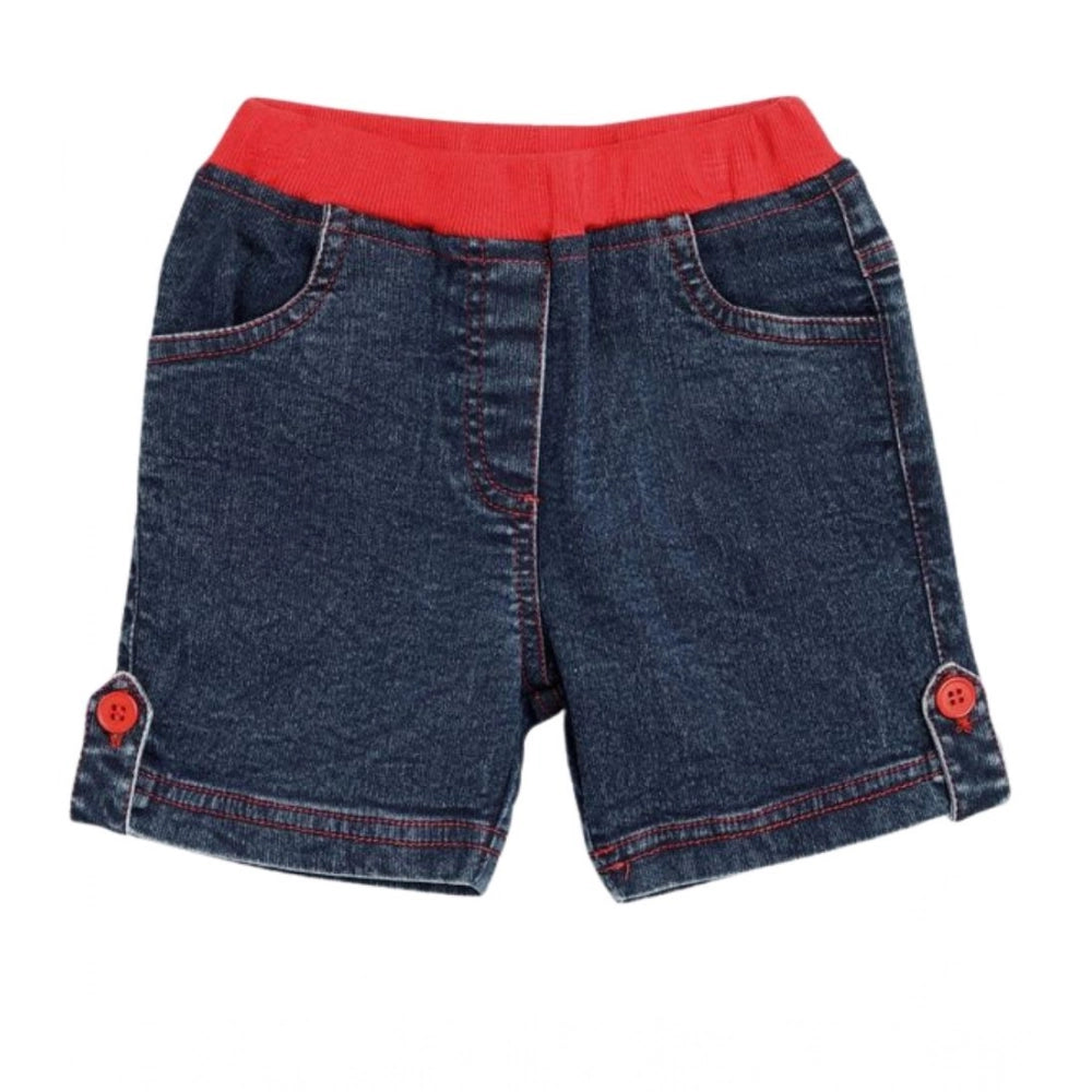 Unique Girl's Denim Lace Inserts Sleeveless Shorts