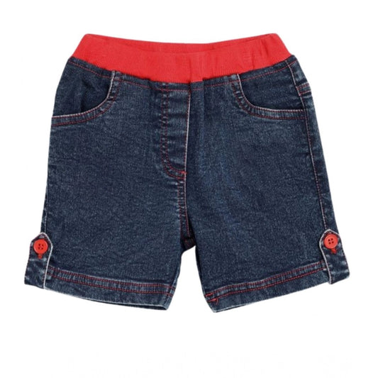 Unique Girl's Denim Lace Inserts Sleeveless Shorts