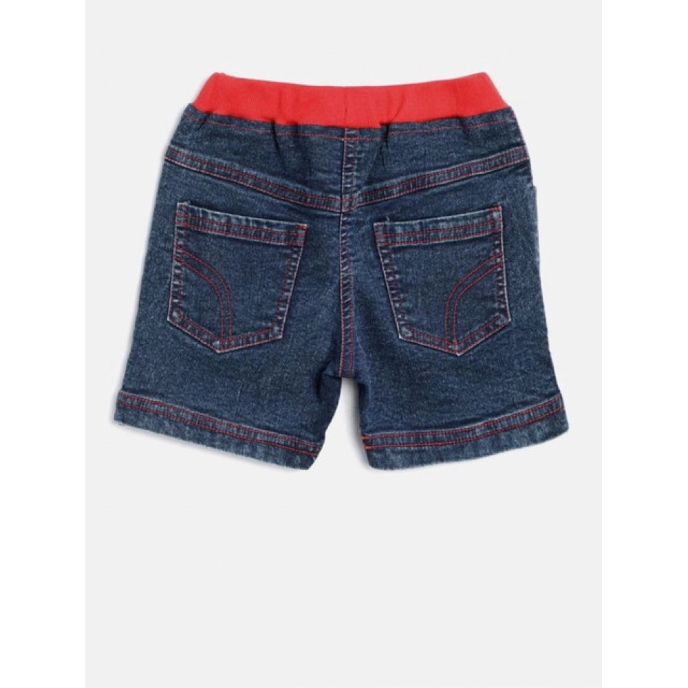 Unique Girl's Denim Lace Inserts Sleeveless Shorts