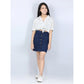 Elite Girl's Denim Solid Buttoned Skirt