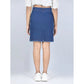Elite Girl's Denim Solid Buttoned Skirt