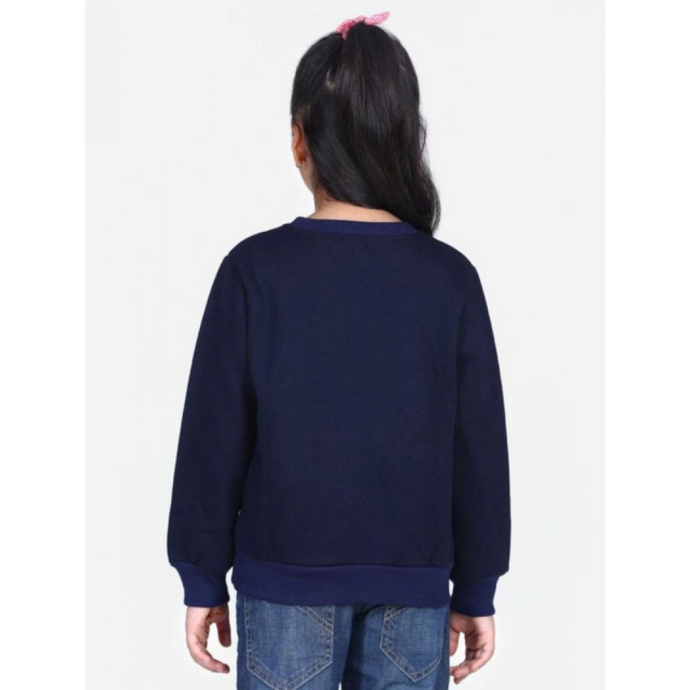 Twinkling Girl's Fleece Embellished Long Sleeves Sweatshirt