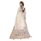 Designer Women's Linen Cotton Printed Saree With Blouse Piece