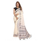 Designer Women's Linen Cotton Printed Saree With Blouse Piece