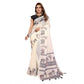 Designer Women's Linen Cotton Printed Saree With Blouse Piece