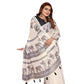 Designer Women's Linen Cotton Printed Saree With Blouse Piece