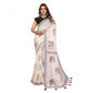 Designer Women's Linen Cotton Printed Saree With Blouse Piece