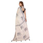 Designer Women's Linen Cotton Printed Saree With Blouse Piece