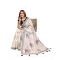 Designer Women's Linen Cotton Printed Saree With Blouse Piece