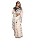 Designer Women's Linen Cotton Printed Saree With Blouse Piece