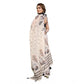 Designer Women's Linen Cotton Printed Saree With Blouse Piece