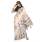 Designer Women's Linen Cotton Printed Saree With Blouse Piece