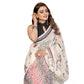 Designer Women's Linen Cotton Printed Saree With Blouse Piece
