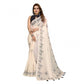 Designer Women's Linen Cotton Printed Saree With Blouse Piece