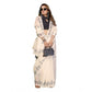 Designer Women's Linen Cotton Printed Saree With Blouse Piece