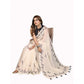 Designer Women's Linen Cotton Printed Saree With Blouse Piece