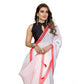 Designer Women's Linen Cotton Printed Saree With Blouse Piece