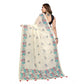 Designer Women's Linen Cotton Printed Saree With Blouse Piece