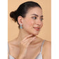 Wonderful Women's Brass Silver Plated Drop Earrings