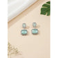 Wonderful Women's Brass Silver Plated Drop Earrings