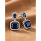 Wonderful Women's Brass Silver Plated Drop Earrings