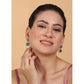 Wonderful Women's Brass Silver Plated Drop Earrings
