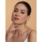 Wonderful Women's Brass Silver Plated Drop Earrings