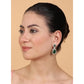 Wonderful Women's Brass Silver Plated Drop Earrings