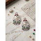 Pretty Women's Brass Silver Plated Chandbali Earrings