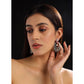 Pretty Women's Brass Silver Plated Chandbali Earrings