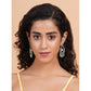 Pretty Women's Brass Silver Plated Chandbali Earrings