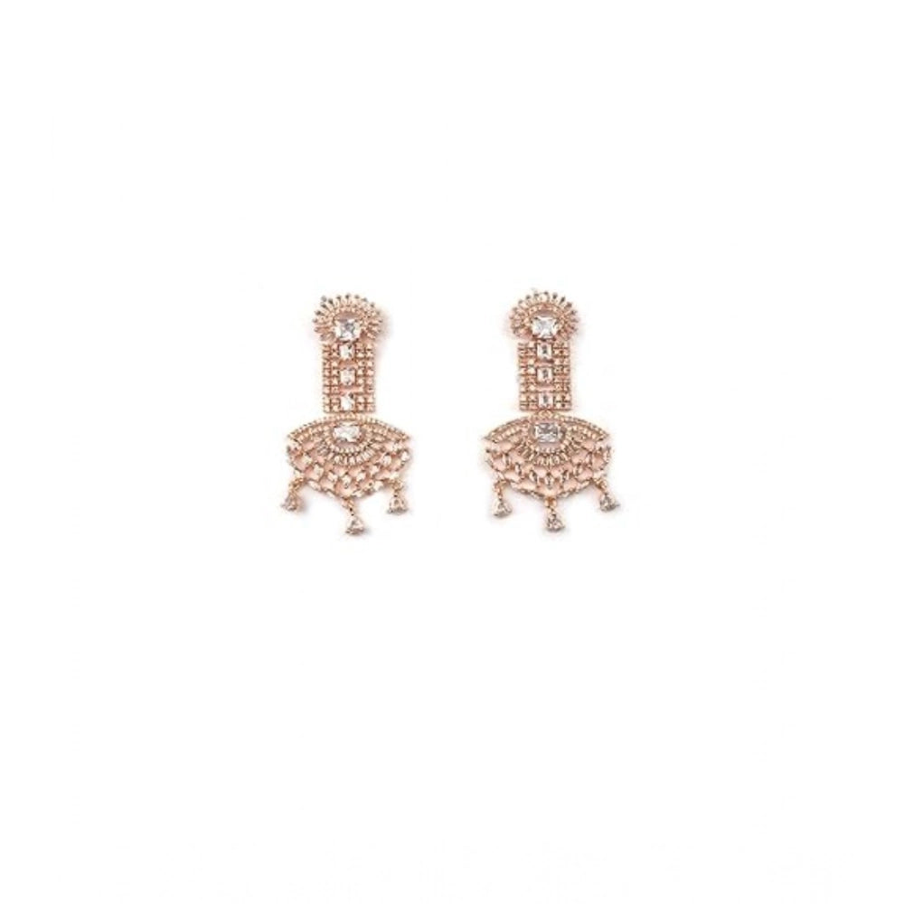 Adorable Women's Brass Silver Plated Drop Earrings