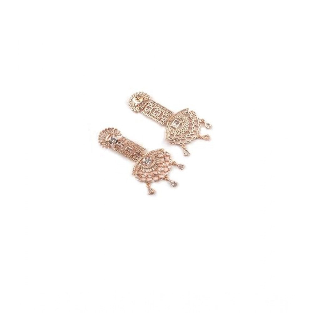 Adorable Women's Brass Silver Plated Drop Earrings