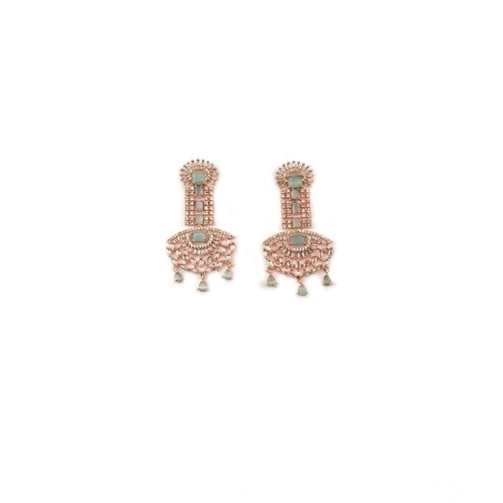 Adorable Women's Brass Silver Plated Drop Earrings