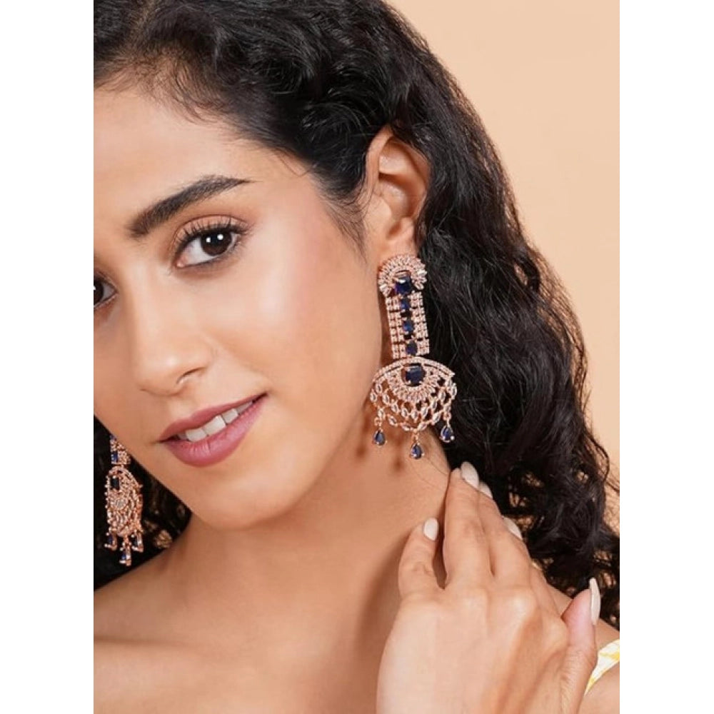 Adorable Women's Brass Silver Plated Drop Earrings