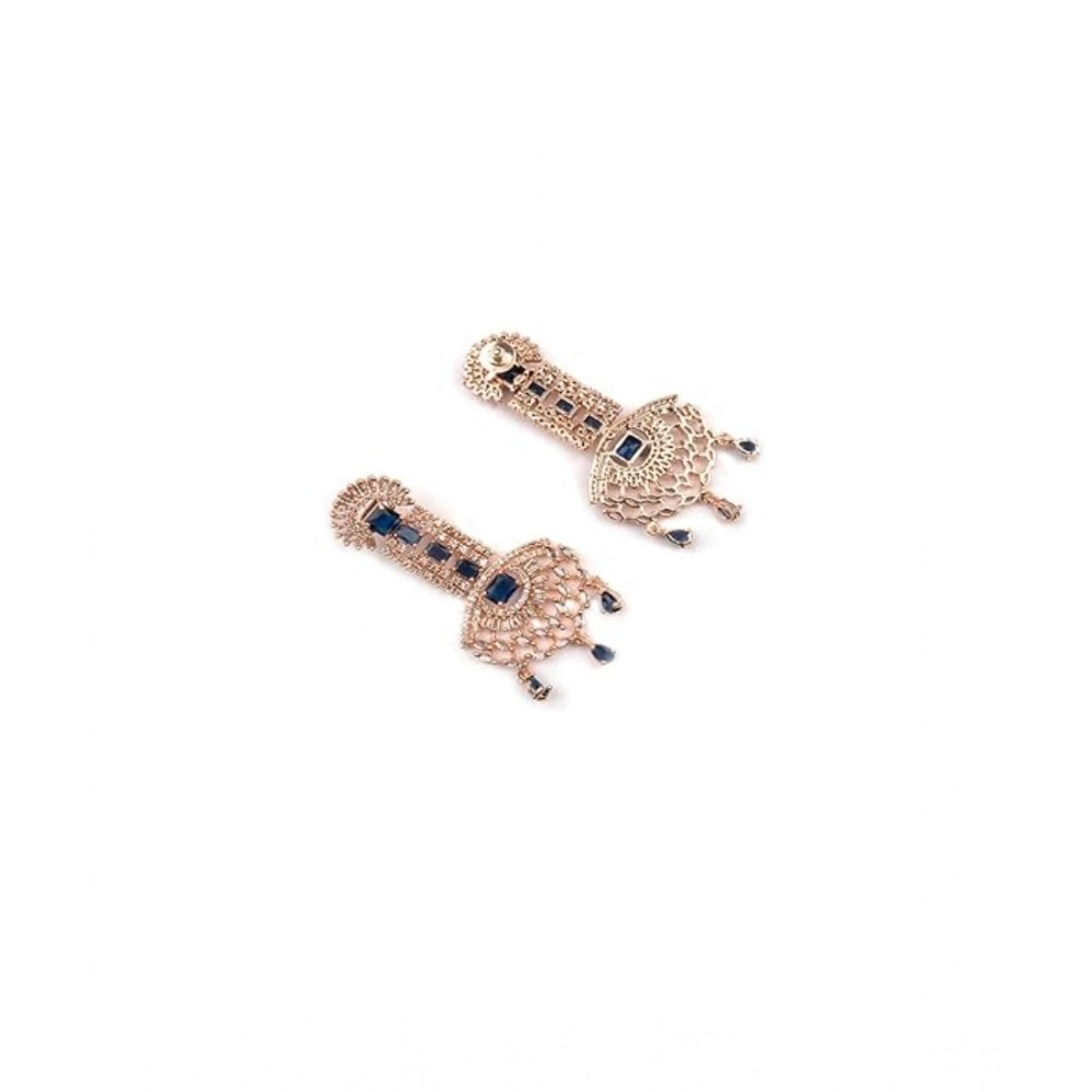 Adorable Women's Brass Silver Plated Drop Earrings