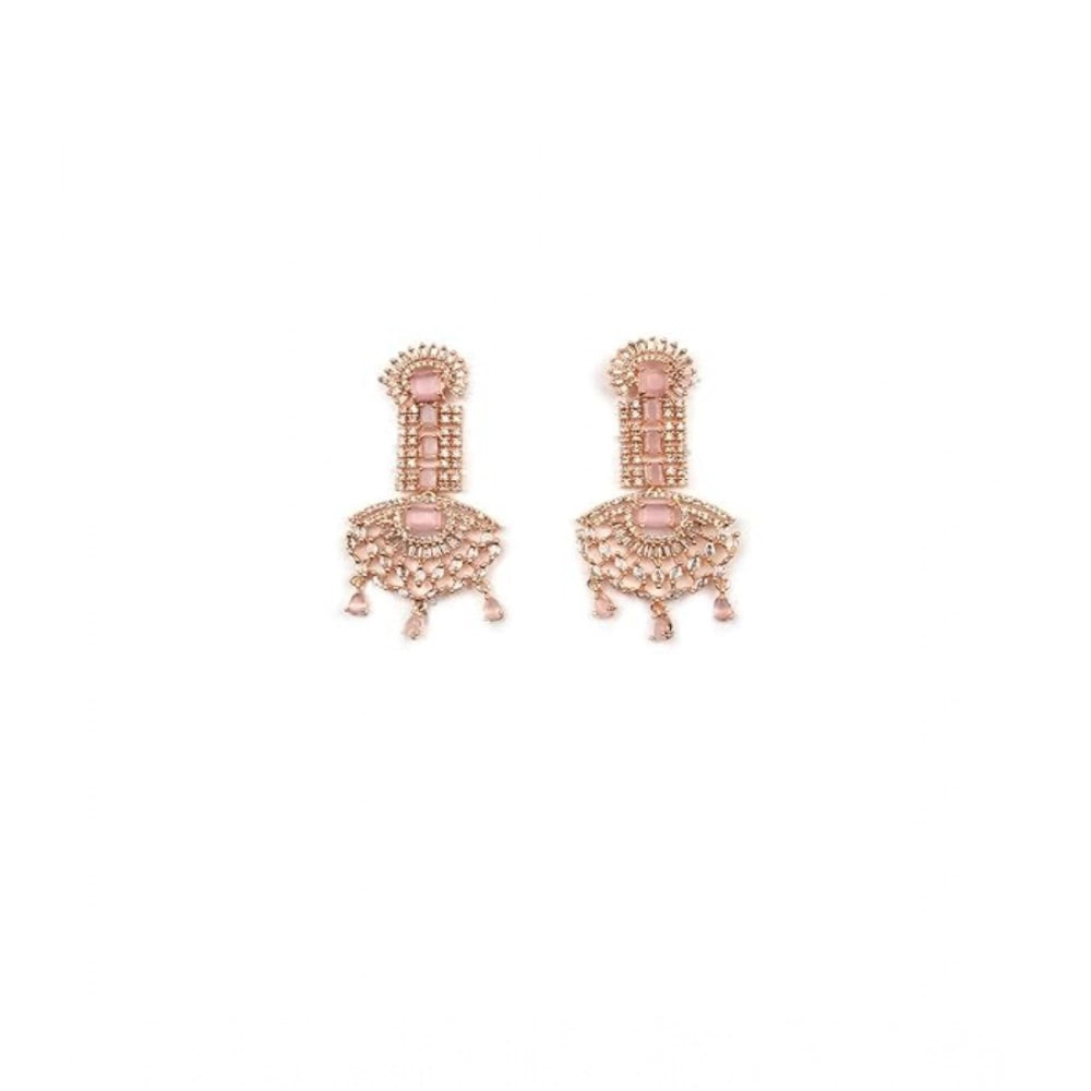 Adorable Women's Brass Silver Plated Drop Earrings